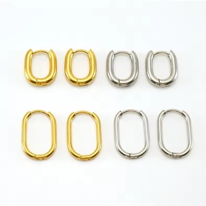Pendientes de Flor de Acero Inoxidable con Baño de Oro 18K para Mujer, Estilo Francés Simple, Joyería de Moda - Product Image 5