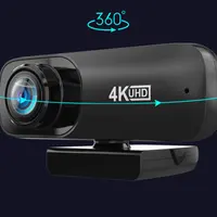 Kamera Web 4K untuk Komputer Usb, Kamera Web dengan Speaker dan Mikrofon
