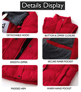 Gilet imbottito da donna con cappuccio caldo inverno - Product Image 5