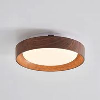 Plafonnier en noyer nordique Design minimaliste postmoderne Éclairage de chambre et d'étude Éclairage de plafond à économie d'énergie Protection des yeux
