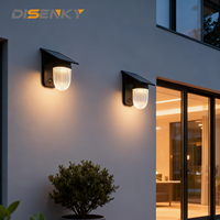 Applique murale solaire LED moderne pour extérieur avec diffuseur en polycarbonate, étanche IP54, pour jardin, patio et véranda