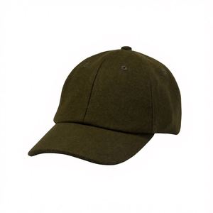 Casquette de baseball en laine personnalisée de haute qualité à 6 panneaux avec option de logo personnalisé - Tissu en feutre, boucle réglable en cuivre argenté, unisexe adulte - Product Image 1