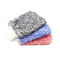 Gant de lavage de voiture en microfibre épaisse et pelucheuse, imperméable et sans peluches, pour le polissage et le cirage des voitures