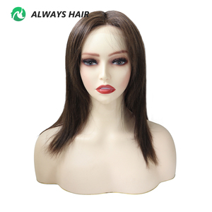 Peluca de <span class=keywords><strong>Cabello</strong></span> Humano Remy <span class=keywords><strong>con</strong></span> Frente de Encaje Transparente de 9 Pulgadas, Corte Chino, 120% de Densidad, Ajustable, Modelo MT12 - Product Image 5