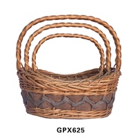 Panier de Offre Spéciale panier de fleurs suspendu à la main panier en osier artisanat