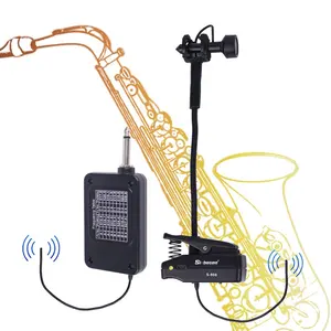 510 MHz - 530 MHz Không Dây Clip Nhạc Cụ UHF Mic Không Dây Saxophone Microphone Với Receiver