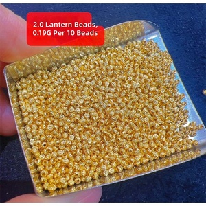 Cuentas de Linterna de Oro de 18K de Estilos Mixtos Serie Oliva para Fabricación de Joyas y Suministros de Manualidades - Product Image 1