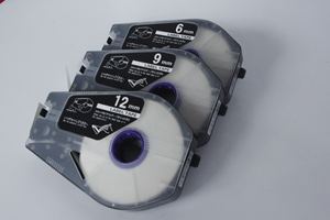 Etiquetas Adhesivas para Impresora <span class=keywords><strong>Canon</strong></span> C-210E C-210T - Rollo de Etiquetas Autoadhesivas de 6, 9 y 12 mm, Etiquetas Amarillas - Product Image 4