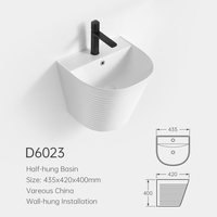 Lavabo mural en céramique pour salle de bain, sanitaire moderne pour salle de bain
