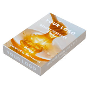 Nail Legend 4 1 Deluxe Vegan Pedicure <span class=keywords><strong>Kit</strong></span> Box Spa Professional Salt Soak Sugar Scrub Mud Mask Masaje Movimiento Honey Scents para - Product Image 4