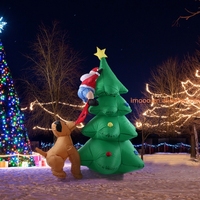 Arbre d'escalade gonflable à LED 1.8M, éclairage Led, pour noël, fêtes de nouvel-an, décoration de pelouse de cour ou de maison, prix d'usine