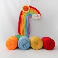 Handmade DIY Bag and Basket with Polyester Yarn Knitting Crochet T-Shirt Yarn Fancy Yarn for Clothing