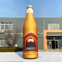 Personnalisation de la structure gonflable Aero mise à jour Bouteille gonflable géante Publicité Bouteille de bière Blow Up