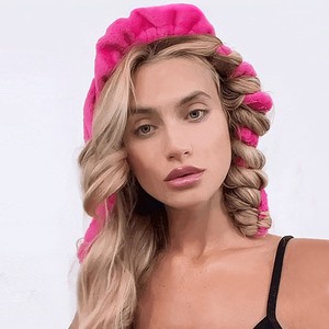 Soft Velvet Hair <b>Wrap</b> For Women Sleepwear Rose Red Cozy Style 15Cm Wide 1.5M Long Lazy Person Use - Product Image 3