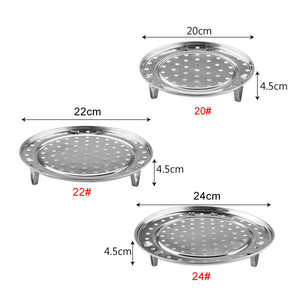 Acciaio inossidabile rotondo cremagliera a vapore supporto per gnocchi vassoio a vapore ripiano per alimenti a tre gambe utensili da cucina rimovibile Steami - Product Image 3