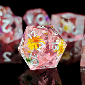 HS <span class=keywords><strong>Dice</strong></span> Dnd RPG Trpg <span class=keywords><strong>Polyhedral</strong></span> Nhựa <span class=keywords><strong>Dice</strong></span> Set 7-Mảnh Thân Thiện Với Môi Bền Sắc Nét Cạnh 20 Mặt Hoa Thiết Kế Phiêu Lưu Chơi Game - Product Image 5