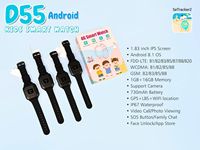 Reloj Inteligente Android 4G para Niños D55 D57 D58 con Tarjeta SIM, Videollamada, GPS, WiFi, Posicionamiento, Asistente y Carga Inalámbrica