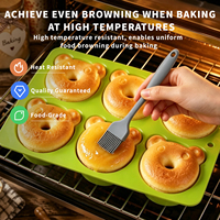 Moule à donuts en silicone JMH Star Heart Factory, style nordique, écologique, qualité alimentaire, compatible lave-vaisselle, outil de pâtisserie, pour la cuisson de desserts