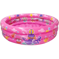 Piscine gonflable pour enfants à 3 anneaux, 48"X12", piscine pour tout-petits, piscine à balles gonflable pour bébés, petite piscine pour nourrissons