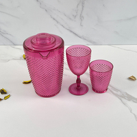 Pichet à bière en plastique acrylique écologique avec poignée verres à boire avec cruche assortie