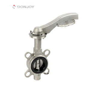 DONJOY Cấp Công Nghiệp Ss304 3016L Van Bướm Khí Nén Thiết Bị Truyền Động Van Bướm Wafer Van Bướm Vệ Sinh - Product Image 5