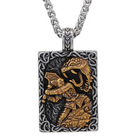 Nouveau Collier Pendentif Marteau de Thor Viking Vintage en Acier Inoxydable et Titane Style Hip-Hop pour Hommes