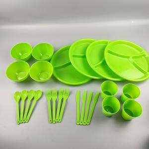 Plastic Picnic Party Food Serving Bowl Plate Dinner <b>Melamine</b> Dinnerware <b>Set</b> - Product Image 3