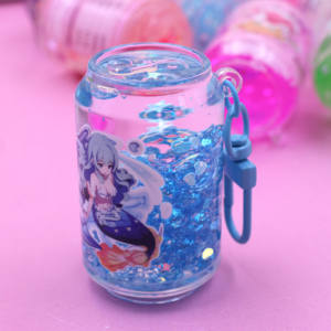 新しいソーダペンダントカスタムステッカーアクリルシェル飲料キーホルダー自作流体麻素材流砂オイルシェル - Product Image 5