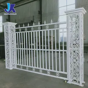 Produsen asli dari pagar pengaman baja seng dengan desain pick berlapis PVC logam yang ditempa