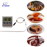 Termometer Daging Digital Single Probe SW Top Seller dengan Layar LCD Plastik -25~250 Derajat Celcius untuk Dapur, BBQ, dan Penggunaan Rumah Tangga