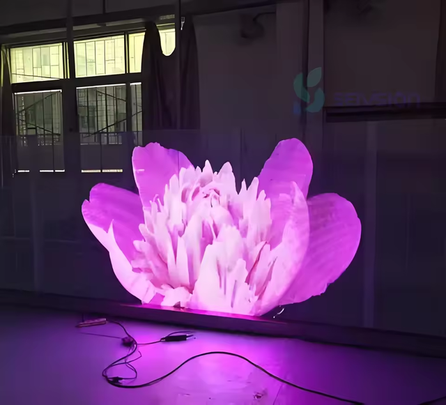 High-End Outdoor P5.2 LED Display Screen with Transparent Crystal Glass Transparent Led Display Screen