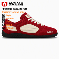 Sneakers basses personnalisées avec logo, en daim, semelle fine, style racing, OEM, marque privée, unisexes, décontractées