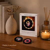 Aimant de réfrigérateur rotatif NFC personnalisé avec impression vinyle, lecteur de musique LED, souvenir de concert, collection pour fans