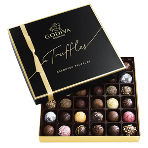 Biodegradable Rigid Cardboard Two-Piece Top Bottom Gift <b>Box</b> Sponge Lining Stamping Small/Large Premium Chocolate Truffle Food - Product Image 1