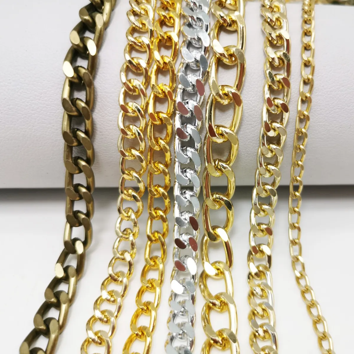 fashion gold plated twist hardware chain not fade handbag accessories decorative chain Shoes, hats, clothes,chains 6*9mm