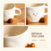 Mug à café en céramique avec poignée en forme de bretzel, 300 ml, forme de gaufre, compatible lave-vaisselle et micro-ondes, cadeaux d'affaires, vaisselle créative