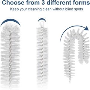 12-Piece Nylon Tube <strong>Brush</strong> Set 8.2-Inch Bottle and Sippy Cup <strong>Cleaning</strong> <strong>Brushes</strong> for Water Bottles and Tumblers with <strong>Straw</strong> - Product Image 4