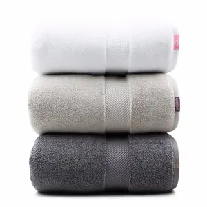 中国制造商定制包装的软零捻竹棉毛巾
