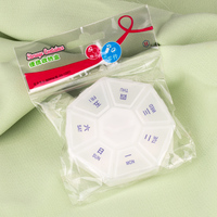 Pilulier en plastique personnalisé en gros 7 jours avec braille hebdomadaire tablette conteneur polygone médecine cas de stockage organisateur