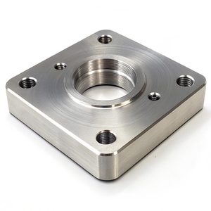 Plaque de montage carrée en acier inoxydable usinée CNC sur mesure, pièces de précision usinées, support de dessin OEM personnalisé - Product Image 4