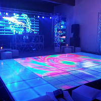 Pista de baile LED interactiva a todo color RAYBO, pantalla de boda para interior/exterior, discoteca magnética, escenario de DJ, uso de ascensor