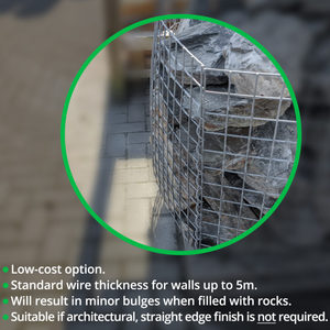 Clôture de jardin avec clips, gabion en treillis soudé Galfan/galvanisé, panier pour plantes, mur de soutènement - Product Image 5