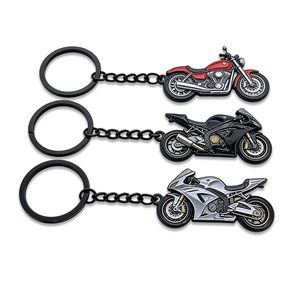 Llaveros Corporativos Personalizados con Diseño de Motocicleta para Empresas de Alquiler y Turismo en EE. UU. - Llavero-001 con Nuevo Tratamiento de Superficie - Product Image 1