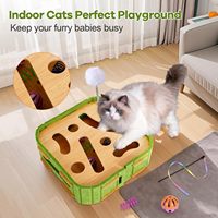 Jouet de labyrinthe en bois écologique et durable pour chats d'intérieur - Soulagement de l'ennui et enrichissement interactif