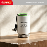 Katup HVAC Radiant Manifold Pemanas Lantai Otomatis Manual 2 Kawat IP54 M30x1.5 230V Thermal Actuator Normal Tertutup (NC)