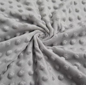 Tissu en jersey de polyester 100% de velours super doux à pois Minky de haute qualité - Product Image 3