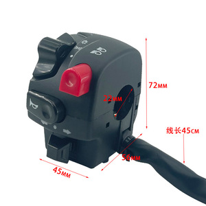 Interrupteur de guidon gauche pour moto Mochi avec phare, klaxon, clignotant et feu de dépassement pour vélo électrique et tout-terrain - Product Image 3