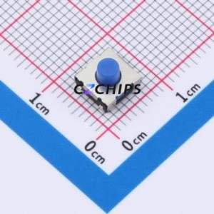 TS-1158UB-B-D-BL Tactile Switch SMD Switch Single Pole Single Throw Round Button 1.6N Vertical Mount - Product Image 1