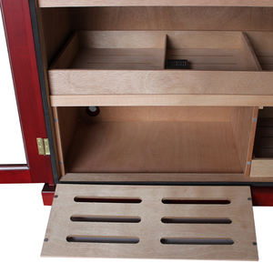 خزانة سيجار مخصصة للعرض ببابين كبيرة للاستخدام التجاري في محلات التدخين مصنوعة من خشب الماهوجني - Product Image 4