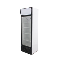 Réfrigérateur de présentation de boissons en verre transparent de 200 L, 1 porte
